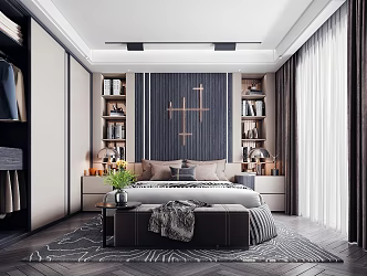 Light Luxury Bedroom 3d model