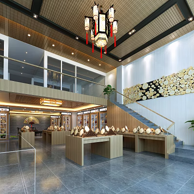 New Chinese Tea Shop 3d model