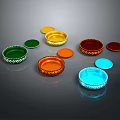 Colorful Decorative Bowls With Vibrant Hues And Ornate Edges For Household Use