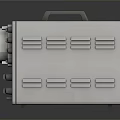 Gray Oscilloscope With Green Waveform Screen Control Knobs And Handle