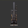 Modern oil exploration machine oil production equipment mechanical tools 3d model