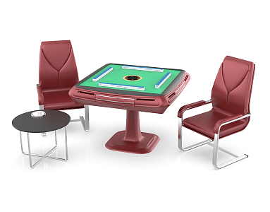 Modern Mahjong Table and Chair Mahjong Machine 3d model