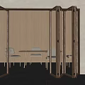 Modern Interior Design With Open Wooden Frame Glass Folding Doors Connecting Dining Area