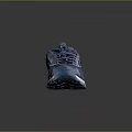 Navy Blue Modern Casual Sneakers With White Textured Sole And Panel Design