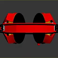 Red and Black Over Ear Gaming Headphones With Wired Illuminated LED Lights For Computer Setup