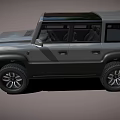 Gray Off Road SUV With Black Roof And Rugged Design Large Tires