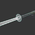 Traditional Samurai Sword With Wrapped Handle Decorative Guard And Sharp Blade