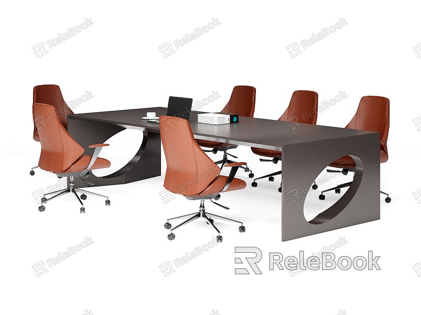 Modern Conference Table and Chair model