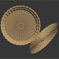Wicker Trash Can With Lid For Home Household Storage And Decorative Use