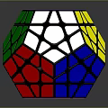 Colorful Polyhedron Rubik's Cube With Complex Geometric Design And Various Hues 3d model