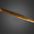 Long Slender Brown Golden Eel With Scaly Texture On Dark Background