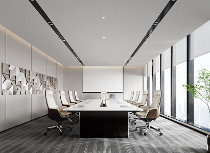 Modern Meeting Room Meeting Table and Chair 3d model