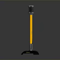Industrial Safety Warning Light With Yellow Pole And Black Base Structure
