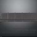 Durable Metal Bench With Mesh Seat Backrest And Armrests For Public Spaces