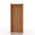 Modern solid wood door interior door door 3d model