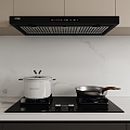 Range Hood Stove Combination Stove Top Range Hood 3d model