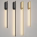 Modern Wall Lamps With Sleek Black Design Mounted On White Wall And Warm Illumination