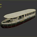 Modern Yacht Sailing by Speedboat 3d model