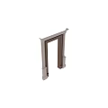 Classical Hinged Door Featuring Wooden Frame And Decorative Pilasters For Interior Design