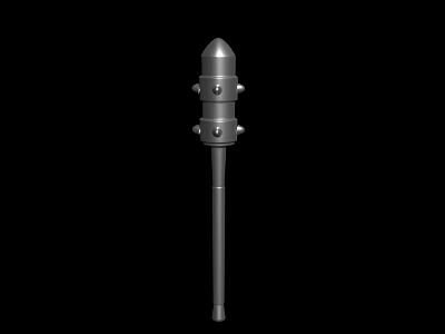 Durable Metal Hardware Tool With Rod Shaped Structure And Fixed Bolts Design 3d model