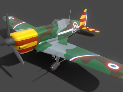 Cartoon Fighter Cartoon Aircraft Bomber Fighter Old-fashioned Aircraft Reconnaissance Aircraft Seeder Low Face Number Low Model Simple Model Game Movie and TV Level Hand-painted 3d model