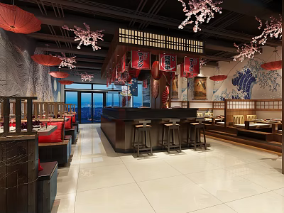 Japanese Sushi Restaurant 3d model