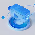 Blue AI Powered Commercial Equipment With Transparent Components And Modern Design