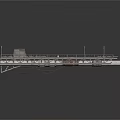 Heavy Duty Industrial Conveyor System With Metal Platform Staircase And Belt