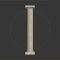 Classical White Marble Roman Column With Fluted Design And Pedestal Base