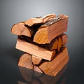 Rustic Neatly Stacked Wooden Logs With Natural Texture And Warm Brown Tones