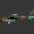 Green Military Aircraft Model Featuring Red Star Emblem And Number 37