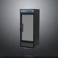 Upright Frozen Drinks Display Cooler With Transparent Door And Metal Finish
