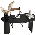 Modern desk and chair combination 3d model