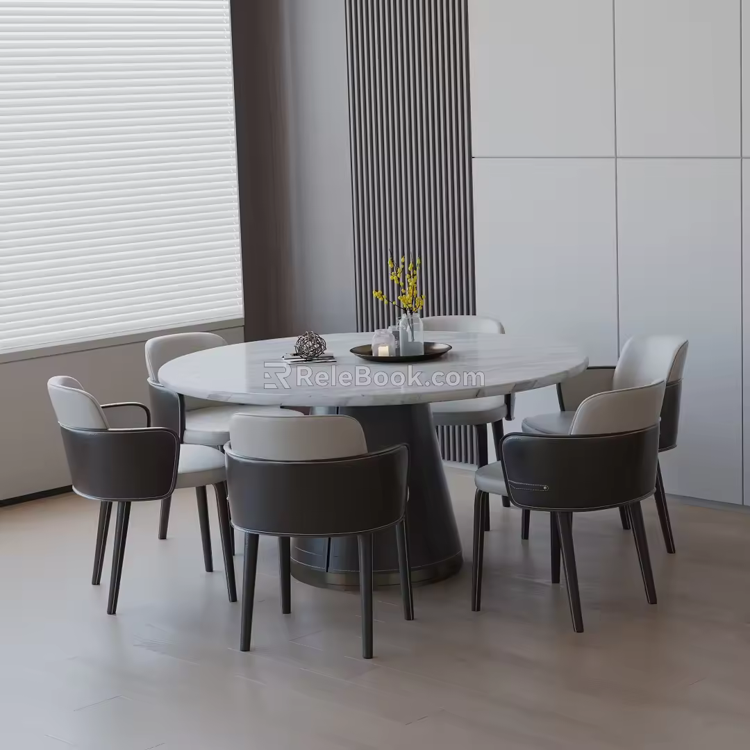 Modern table combination 3d model