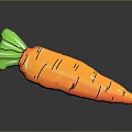 Fresh Orange Carrot With Green Leaves And Textured Surface On Gray Background