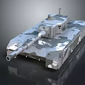 3D Rendered Modern Military Tank With Camouflage Armor Turret And Cannon
