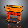 Orange Beta Tank Tool Cart With Multiple Compartments And Wheels