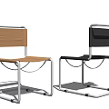 Modern Dining Chairs With Metal Frame And Leather Seats In Brown Black Modern Design