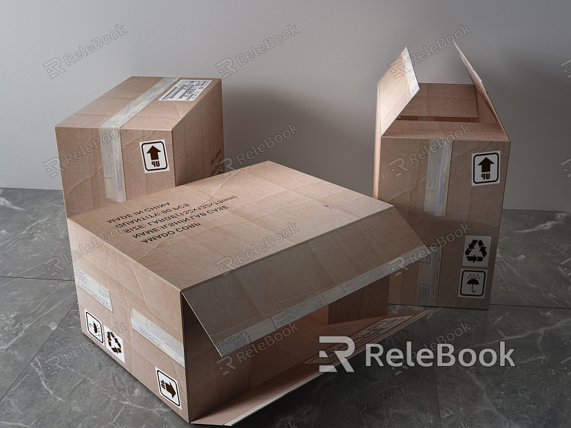 Modern packaging box packaging carton express packaging model