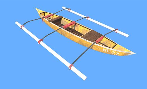 modern boat ocean-going fishing boat 3d model