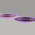 Two Brown and Black Ceramic Plates with Minimalist Design on Light Background