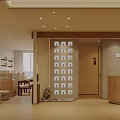 Yanti's Sara Modern Minimalist Storefront With Glass Doors Display Shelves And Light Toned Walls