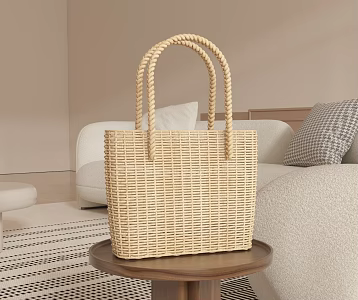 Straw bag ladies bags luggage accessories 3d model
