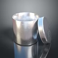 Durable Silver Lidded Metal Storage Container With Sleek Design For Daily Household Use