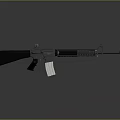 Modern Tactical Black Rifle With Barrel Stock Magazine And Sight Design