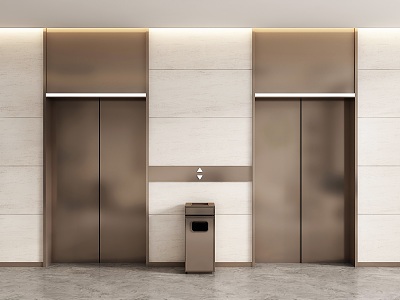 Elevator Hall Elevator Door Elevator Button Lobby Elevator Hotel Elevator 3d model