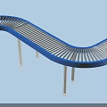 Curved Blue Roller Conveyor Industrial Equipment With Metal Support Legs