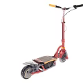 Red And Yellow Electric Scooter With Foldable Design And Battery Powered Wheels
