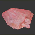 Natural Wood Stone Material Featuring Pinkish White Color Orange Veins And Rough Texture