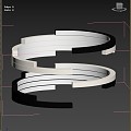 Modern minimalist ceiling lamp 3d model